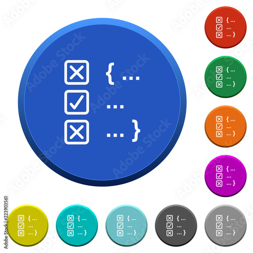 Source code checking beveled buttons