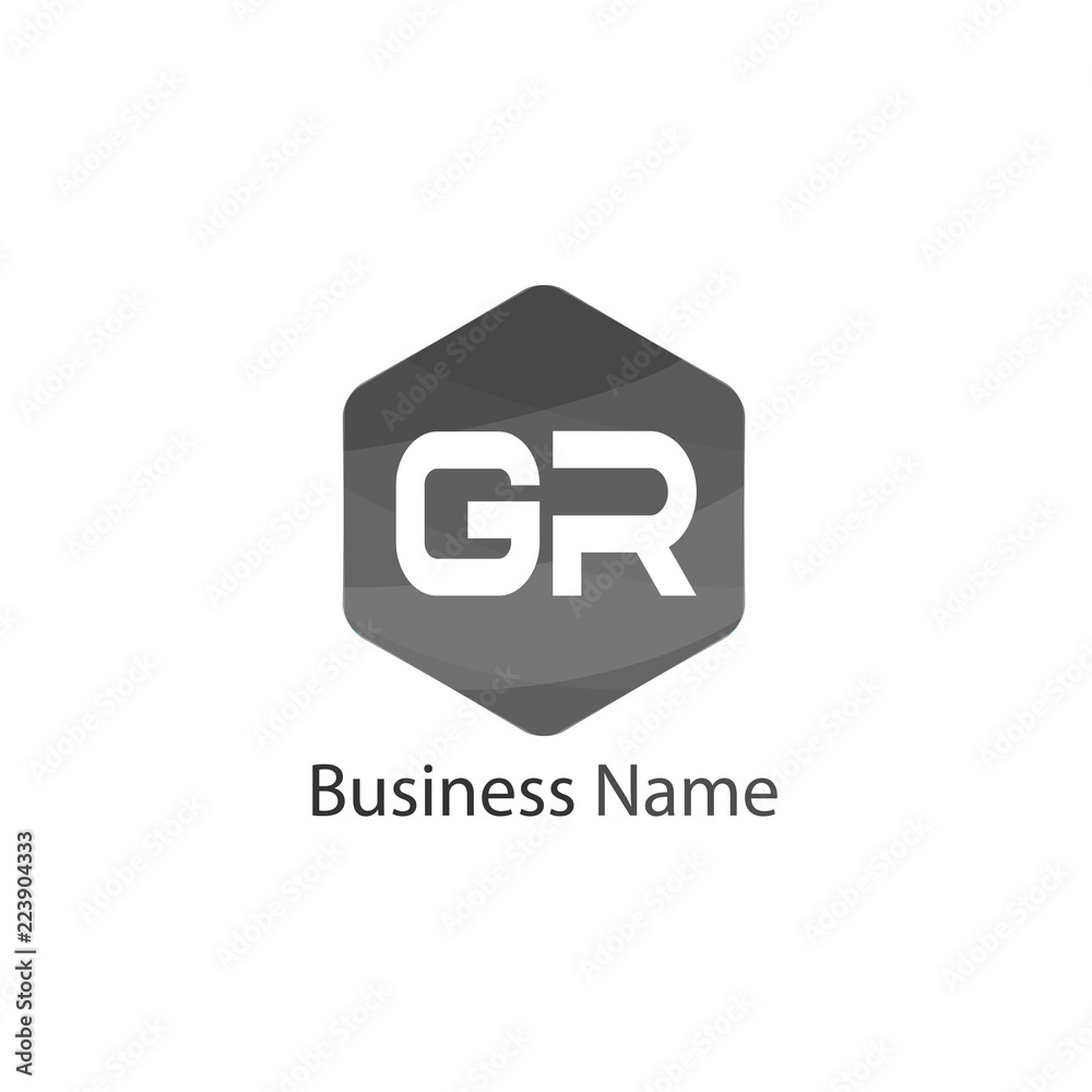 Initial Letter GR Logo Template Design Initial Letter GR Logo Template Design