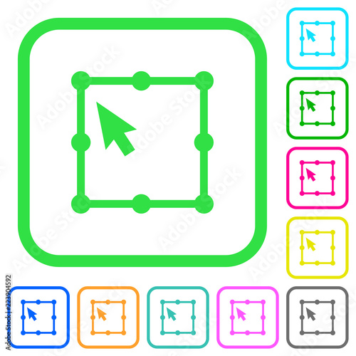 Free transform object vivid colored flat icons