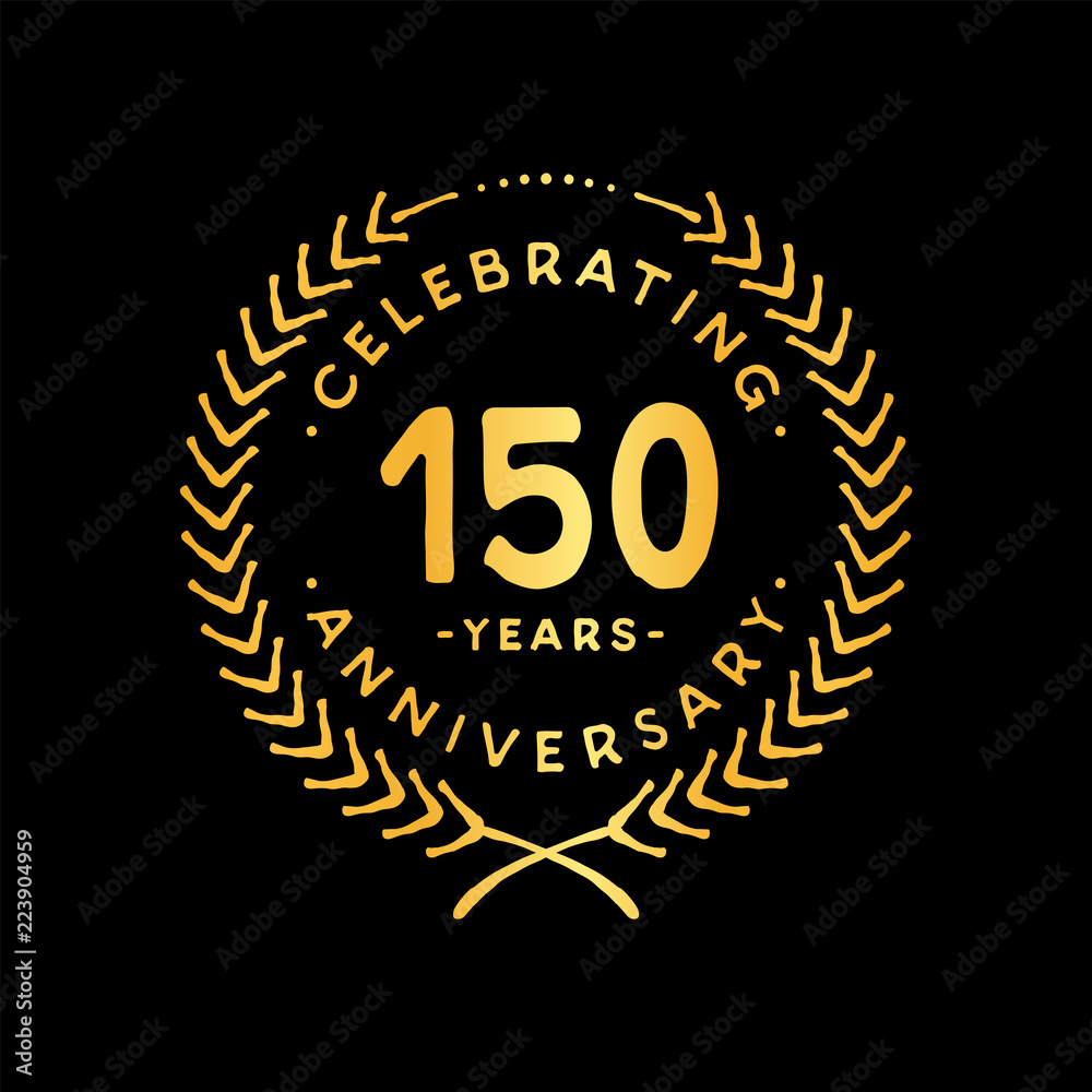 150 years design template. 85th vector and illustration. 
