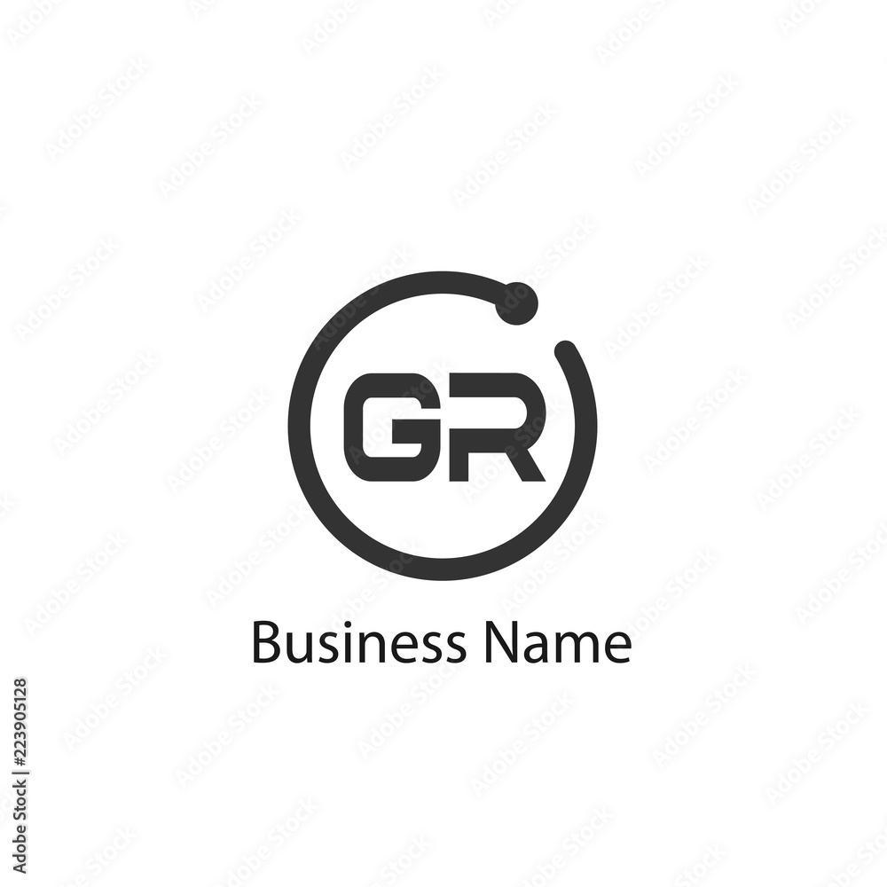 Initial Letter GR Logo Template Design Initial Letter GR Logo Template Design