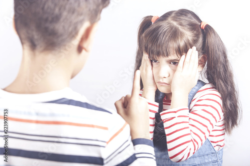 Little girl gets a scolding photo