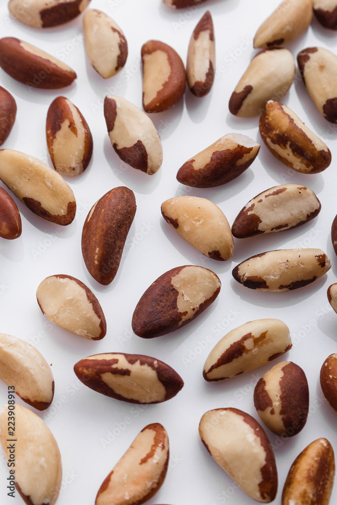Obraz premium brazil nut on a white acrylic background