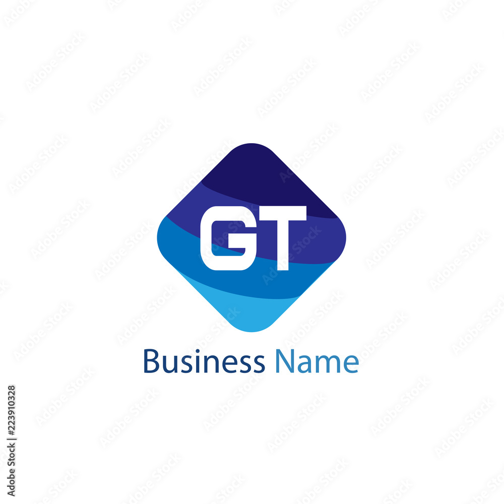 Initial Letter GT Logo Template Design