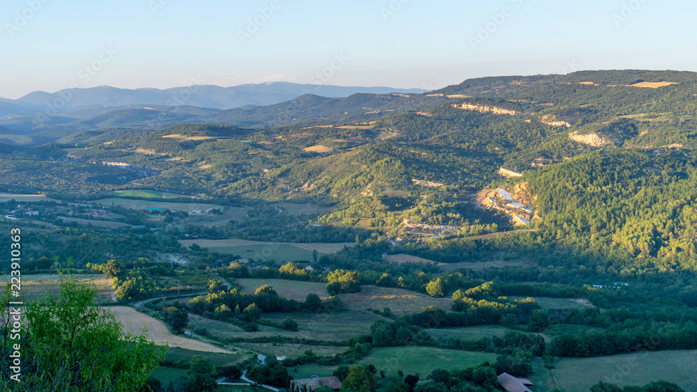 Panoramic Shot of the Luberon national park in provence (France) 