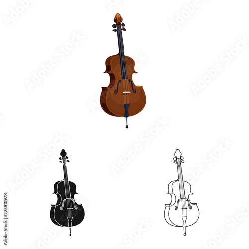 Isolated object of music and tune icon. Collection of music and tool stock symbol for web.