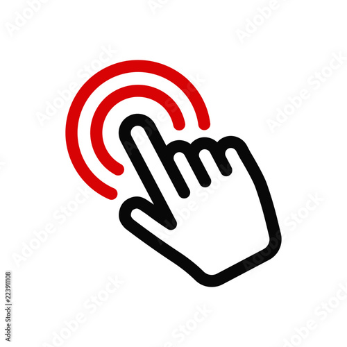 Click hand vector icon
