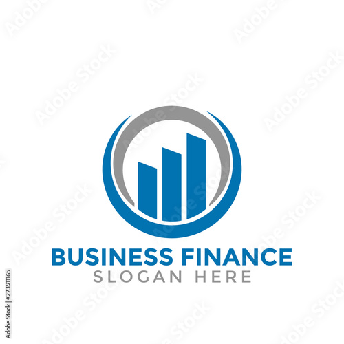 Rising bar business finance consulting logo icon design