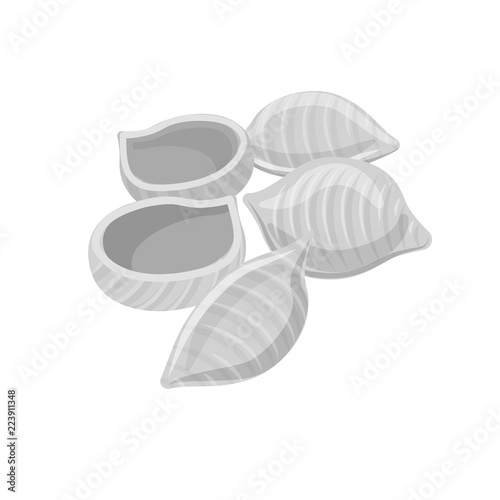 Vector illustration of pasta and carbohydrate symbol. Set of pasta and macaroni vector icon for stock.