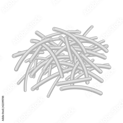 Isolated object of pasta and carbohydrate logo. Set of pasta and macaroni stock symbol for web.