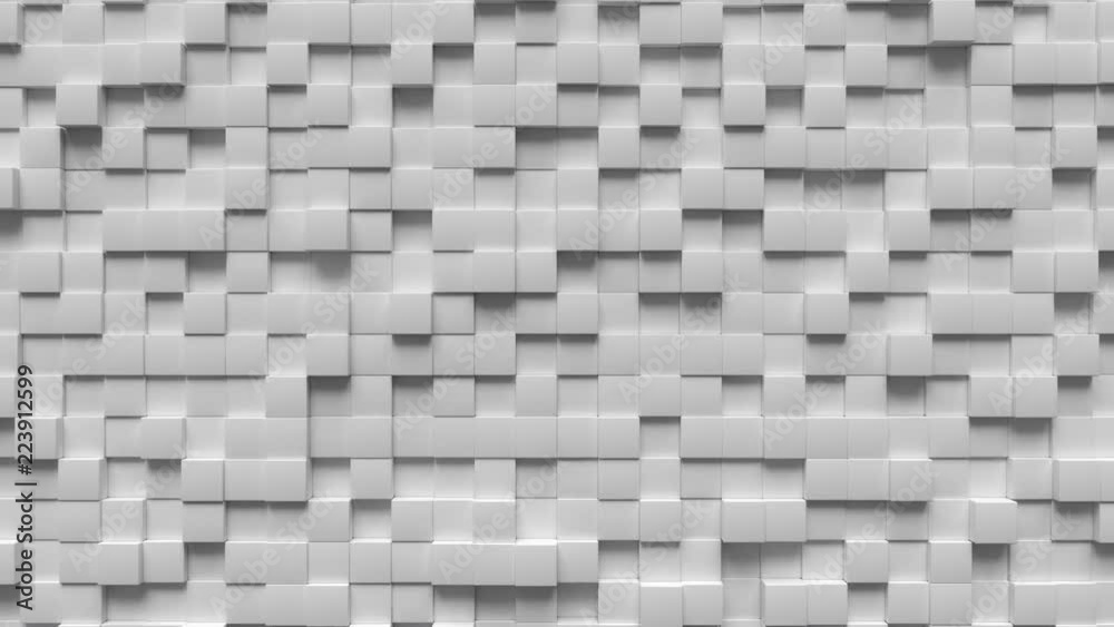 Abstract looping motion background texture of cubes.