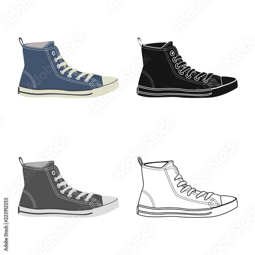 Isolated object of man and foot logo. Collection of man and wear vector icon for stock.