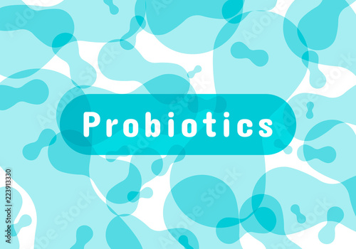 Probiotics bacteria logo.