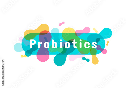 Probiotics bacteria logo.