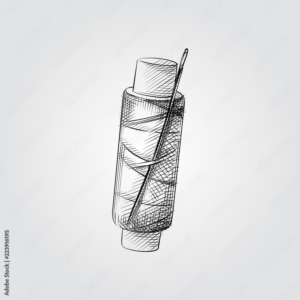 10,581 Needle Thread Sketch Images, Stock Photos, 3D objects, & Vectors