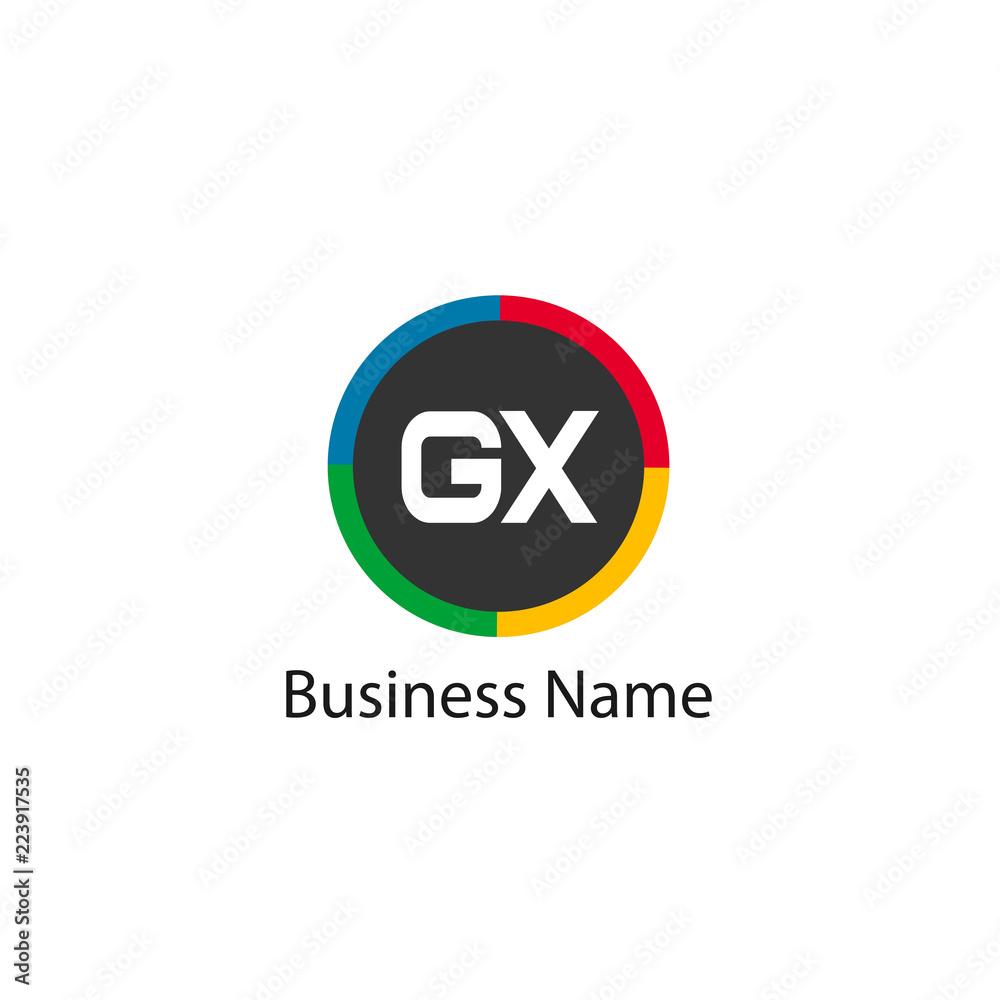 Initial Letter GX Logo Template Design Initial Letter GX Logo Template Design