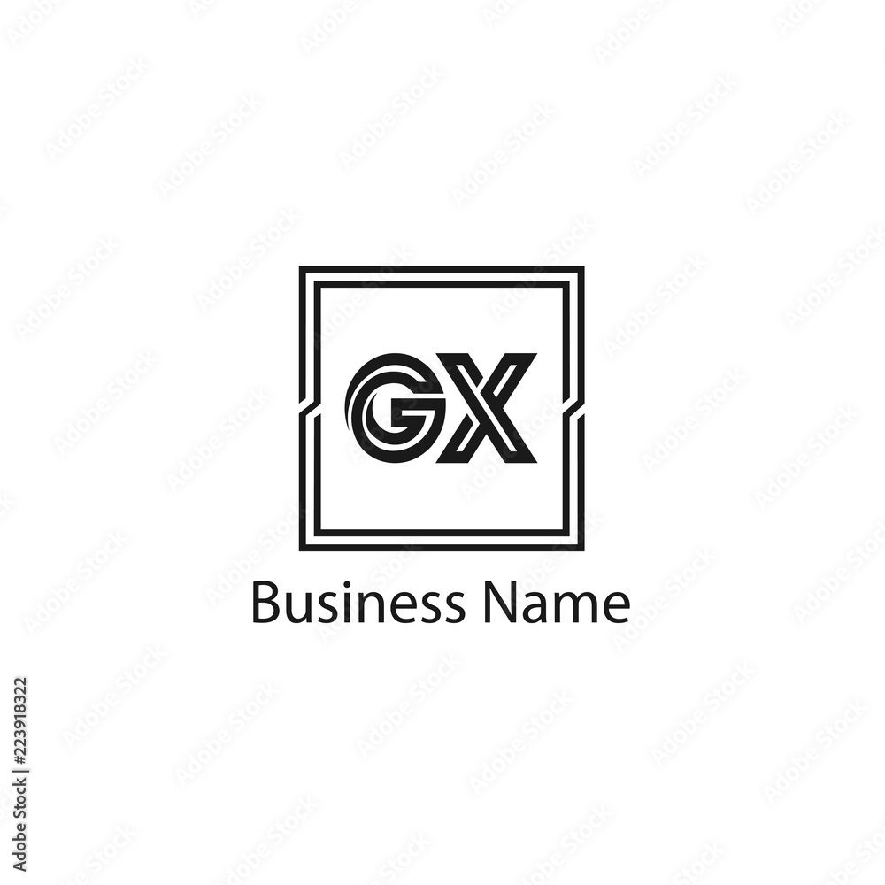 Initial Letter GX Logo Template Design Initial Letter GX Logo Template Design