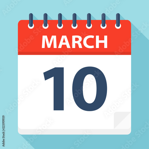 March 10 - Calendar Icon
