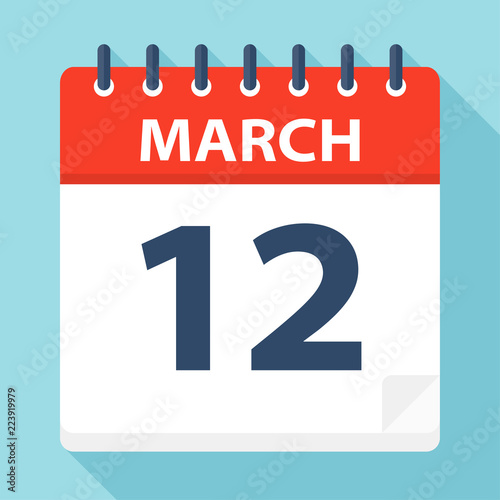 March 12 - Calendar Icon
