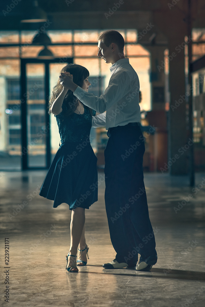Dance tango pose for two people
