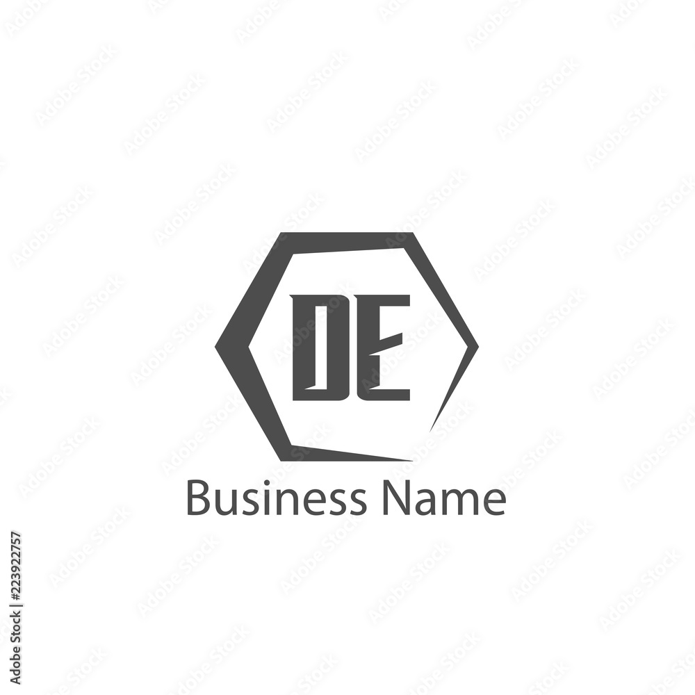 Fototapeta premium Initial Letter DE Logo Template Design