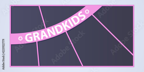 Collage of photo frames vector illustration, background