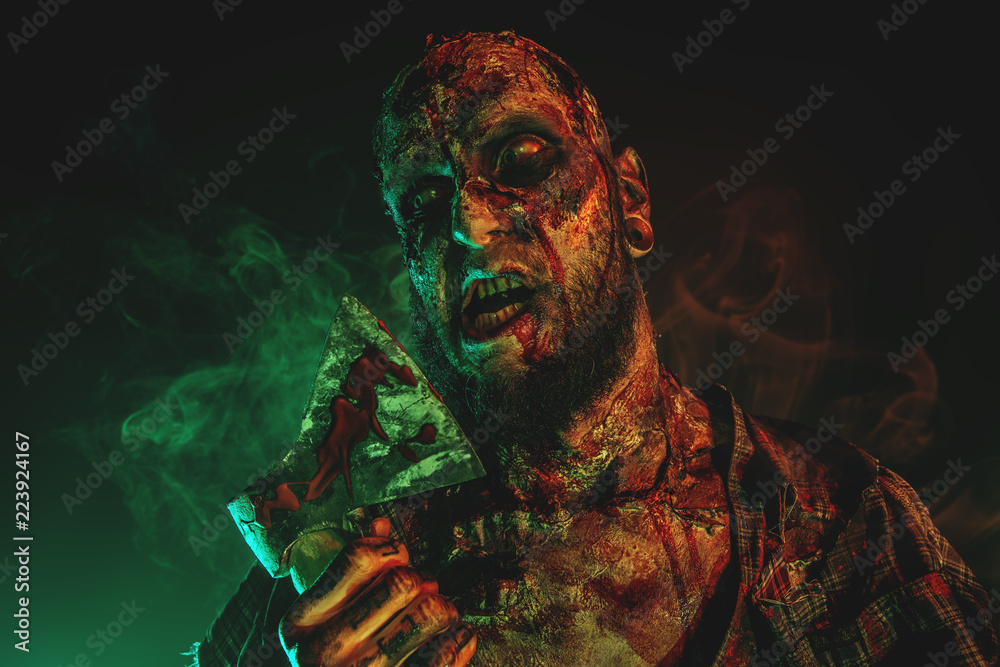 holding an axe holding an axe