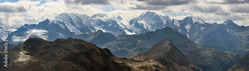 La testata del Bernina dal monte Breva photo