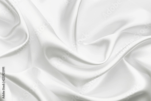 Close-up of white silk, backaground texture