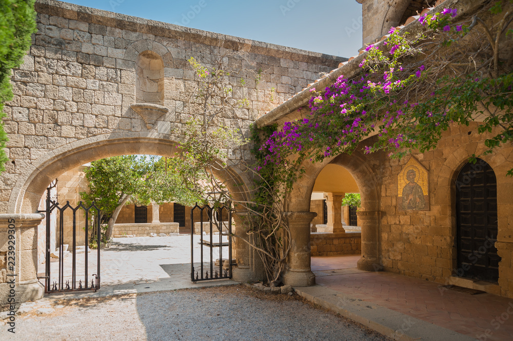 Obraz premium Monastery of Filerimos, Rhodes Island, Greece.