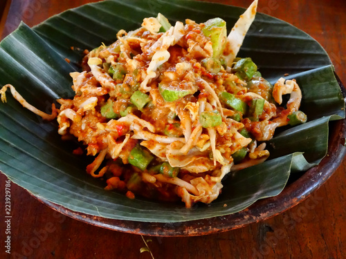 Karedok Typical Traditional indonesian food made from fresh raw vegetables