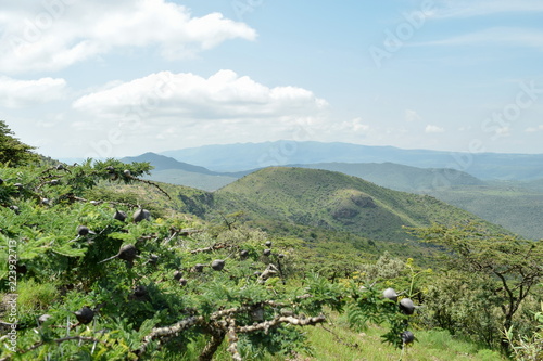 Panorama of mountains, Mount Ole Sekut, Kenya