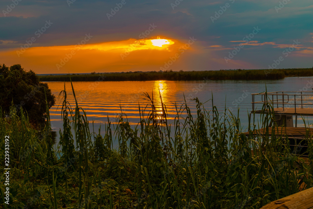 Sunset on Chobe River, Chobe National Park, Botswana