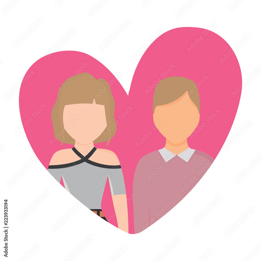 heart with couple design heart with couple design