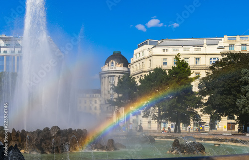 Rainbow in the fountain