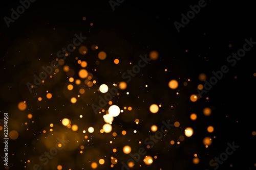 Gold abstract bokeh background.