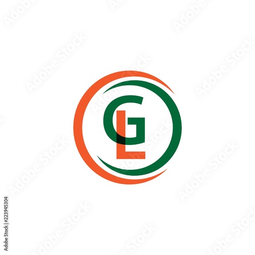 GL Company Logo Vector Template Design Illustration