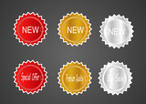 new abstract star burst sticker label sale icon element