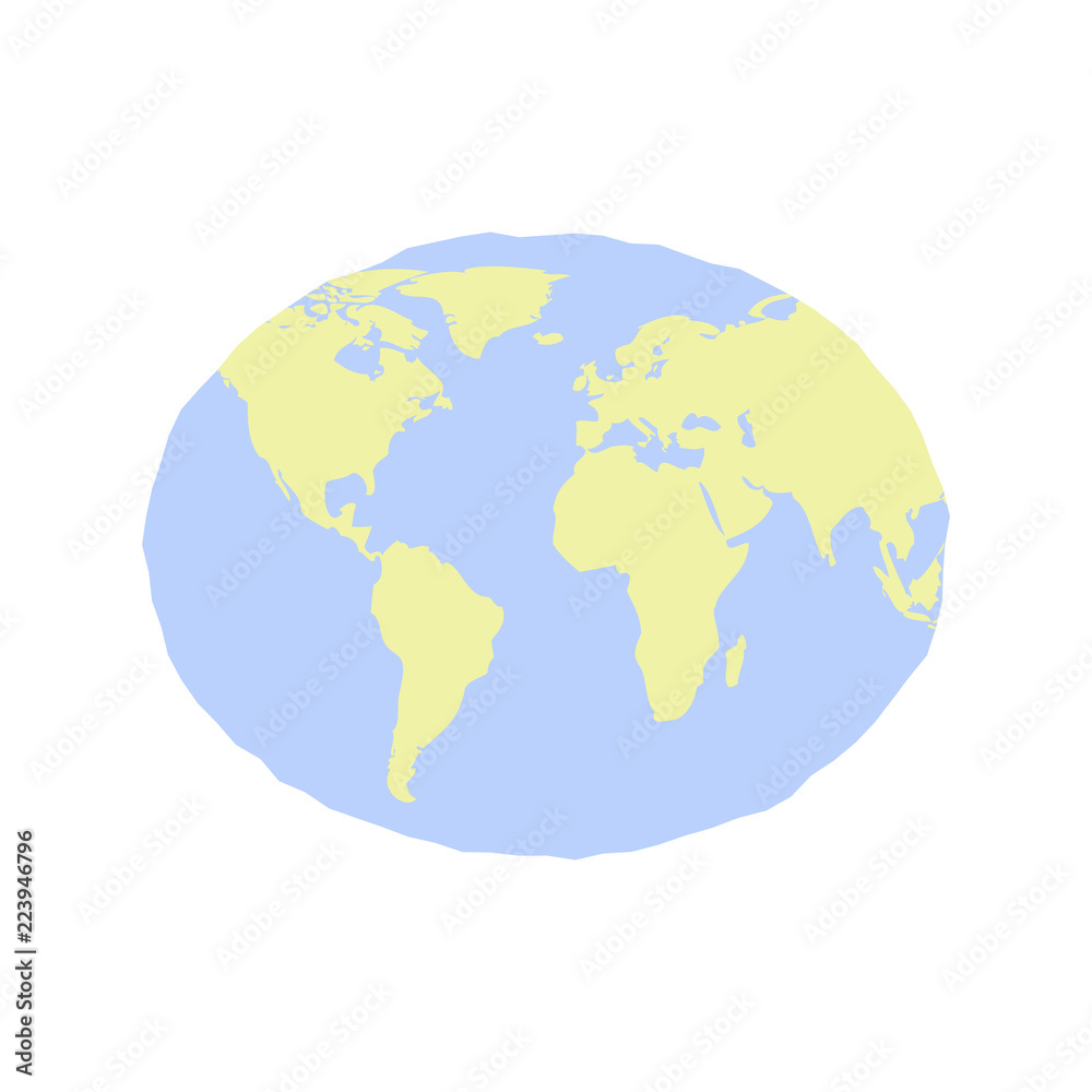Globe icon, earth planet global world sign, map gps navigation isolated travel symbol. Vector.