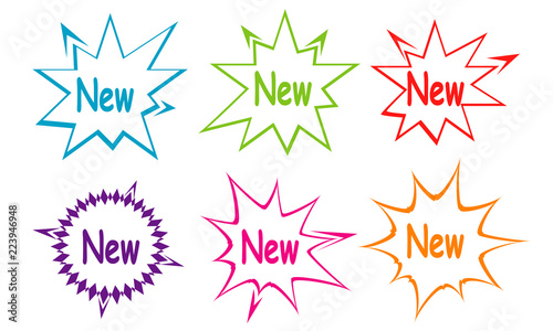 collection of star sticker label design icon stamp illustration vector