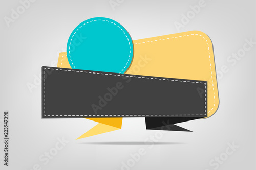 Price tag label for a business object on the gray background