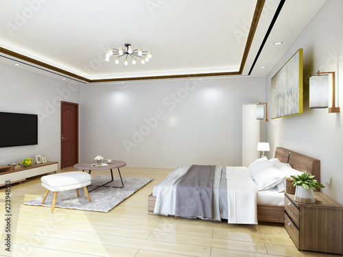 Modern minimalist bedroom design