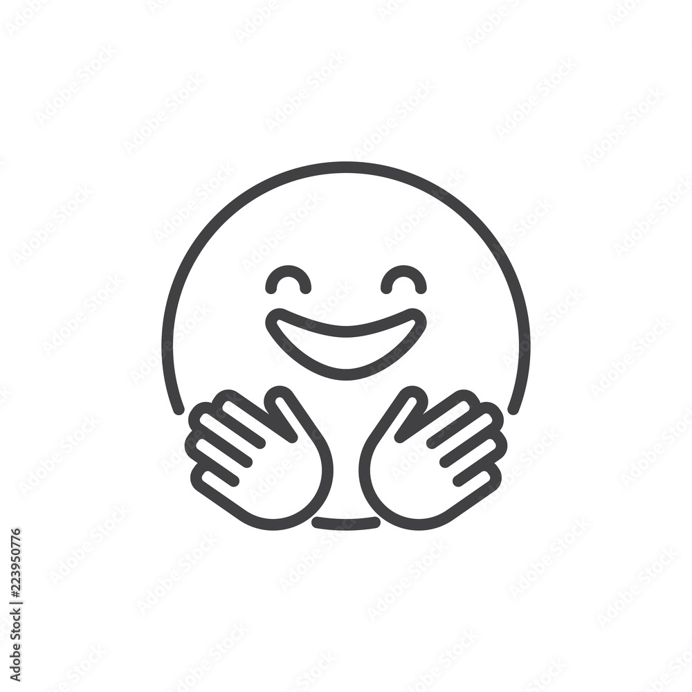 smiley face with cell phone clipart
