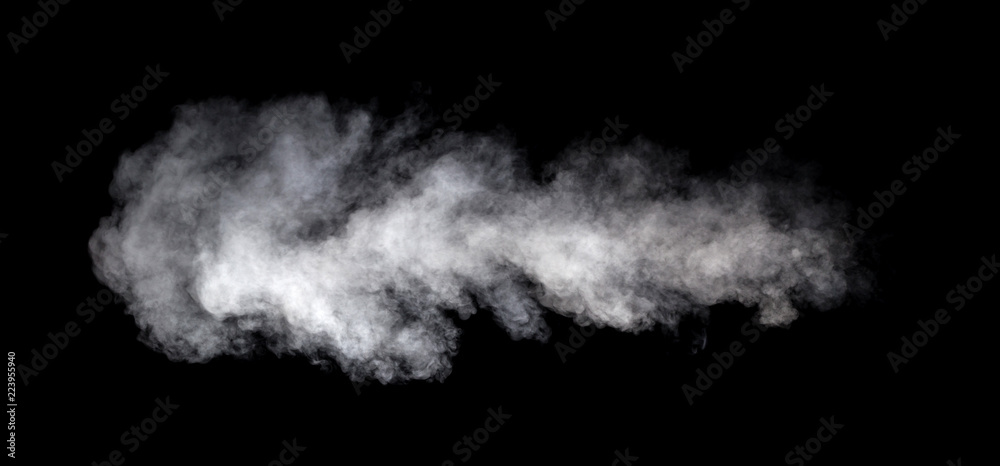 Abstract steam on a black background.