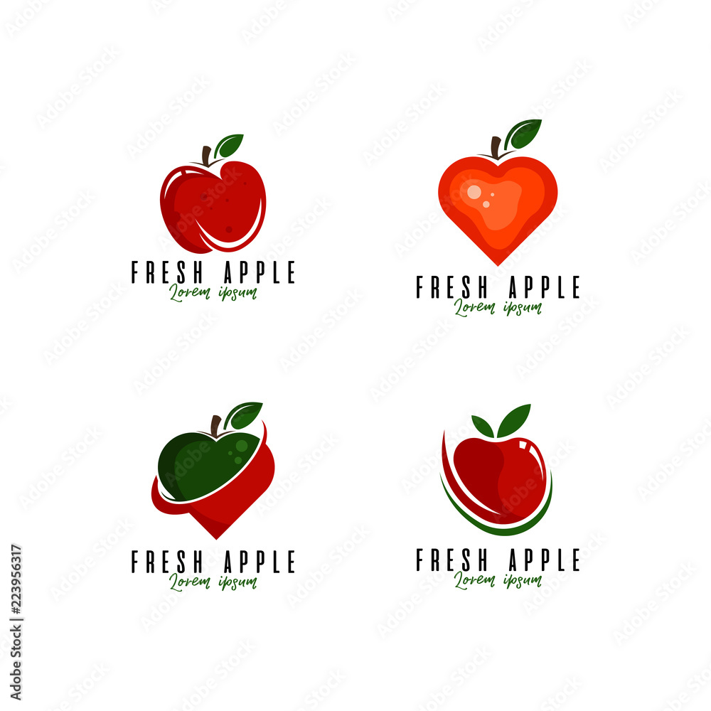 Apple logo set