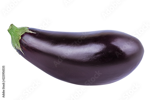 Fresh eggplant isolated on white background  with clipping path photo