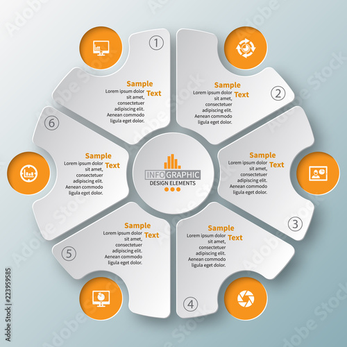 Abstract 3D Paper Infographics. Business template .Vector illustration