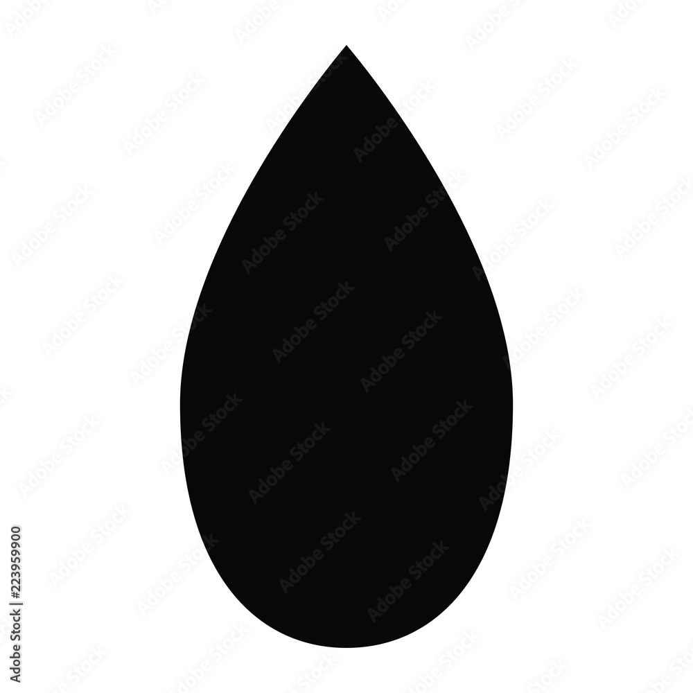 A black and white silhouette of a drop of water A black and white silhouette of a drop of water