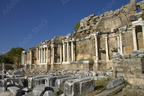 Ruins of the Greek Roman city.Side.Turkey. © Aleksei