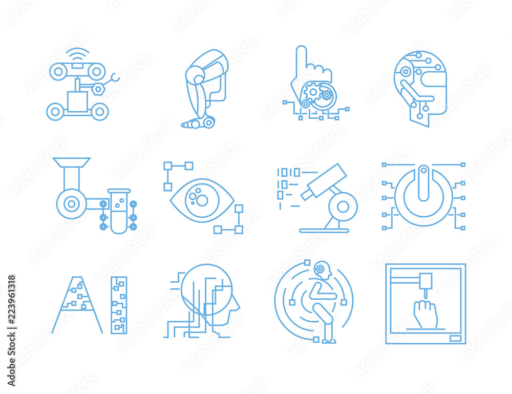 artificial intelligence icons artificial intelligence icons
